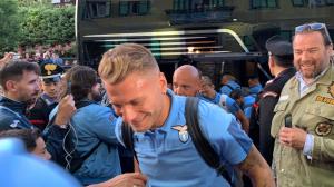 Lazio: arrivo al ritiro di Auronzo di Cadore