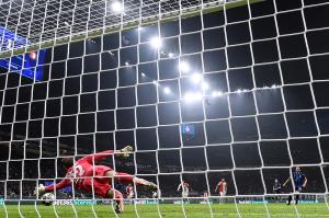 Db Milano 11/03/2025 - Champions League / Inter-Feyenoord / foto Daniele Buffa/Image Sport
nella foto: gol Hakan Calhanoglu