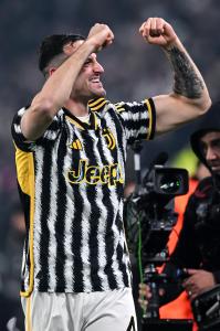 Db Torino 08/12/2023 - campionato di calcio serie A / Juventus-Napoli / foto Daniele Buffa/Image Sport 
nella foto: esultanza gol Federico Gatti