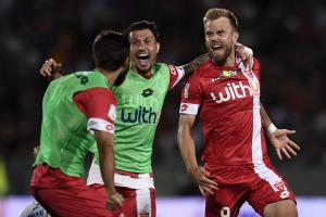 Pisa 29/05/2022 - finale Play Off serie B / Pisa-Monza / foto Image Sport
nella foto: esultanza gol Christian Gytkjaer