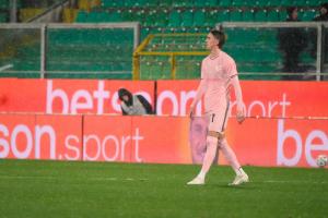 Palermo, Italia, 7 febbraio 2026. Stadio Renzo Barbera, Palermo vs Empoli, match valido per il campionato di Serie B 2025/2026. Nella foto: Dennis Johnsen (Palermo FC)