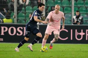 Palermo, Italy, 12 December 2025. Renzo Barbera Stadium, Palermo vs Sampdoria, match valid for the 2025/2026 Serie B championship. In the photo: Antonio Palumbo (Palermo FC)