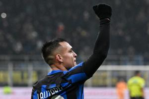 Cm Milano 09/12/2023 - campionato di calcio serie A / Inter-Udinese / foto Cristiano Mazzi/Image Sport
nella foto: esultanza gol Lautaro Martinez