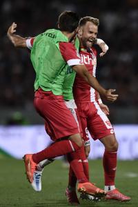 Pisa 29/05/2022 - finale Play Off serie B / Pisa-Monza / foto Image Sport
nella foto: esultanza gol Christian Gytkjaer