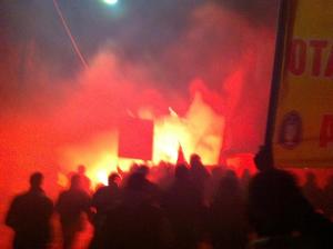 Raduno della Curva fuori Milanello 