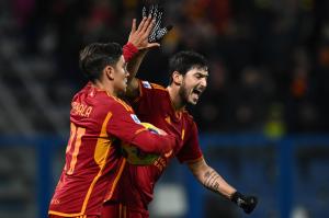 Mg Reggio Emilia 03/12/2023 - campionato di calcio serie A / Sassuolo-Roma / foto Matteo Gribaudi/Image Sport
nella foto: esultanza gol Paulo Dybala