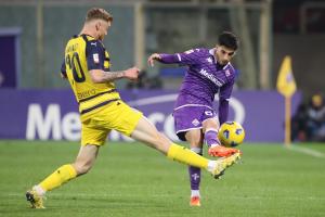 Fabiano Parisi e ANTOINE HAINAUT  - Fiorentina-Parma Coppa Italia ottavi di finale stagione 2023-2024 - 06.12.2023 ore 21.00 - Stadio Artemio Franchi - Firenze - foto Federico De Luca @fdlcom 2023 - tutti i diritti riservati - vietata la riproduzione anche parziale.