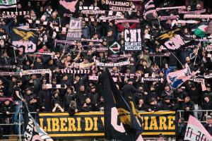 Palermo, Italy, 14 February 2026. Renzo Barbera Stadium, Palermo vs Virtus Entella, match valid for the 2025/2026 Serie B championship. In the photo: Palermo fans