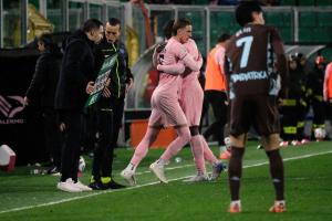 Palermo, Italia, 7 febbraio 2026. Stadio Renzo Barbera, Palermo vs Empoli, match valido per il campionato di Serie B 2025/2026. Nella foto: Dennis Johnsen (Palermo FC)