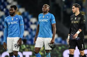 Ci Napoli 03/12/2023 - campionato di calcio serie A / Napoli-Inter / foto Carmelo Imbesi/Image Sport
nella foto: Andre Zambo Anguissa -Victor Osimhen-Alex Meret