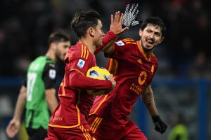 Mg Reggio Emilia 03/12/2023 - campionato di calcio serie A / Sassuolo-Roma / foto Matteo Gribaudi/Image Sport
nella foto: esultanza gol Paulo Dybala