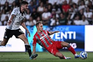 Mp La Spezia 01/06/2025 - finale Play Off serie B / Spezia-Cremonese / foto Matteo Papini/Image Sport
nella foto: gol Manuel De Luca
