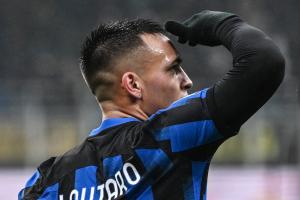 Cm Milano 09/12/2023 - campionato di calcio serie A / Inter-Udinese / foto Cristiano Mazzi/Image Sport
nella foto: esultanza gol Lautaro Martinez