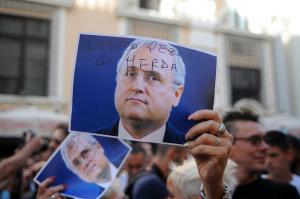 Manifestazione tifosi Lazio contro Lotito 