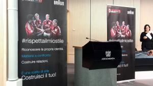 Evento Braun con Maldini e Zanetti