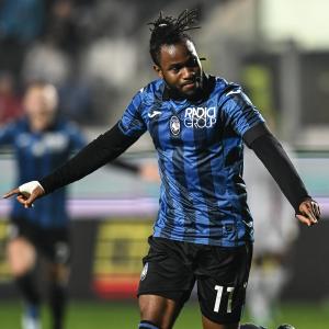 Db Bergamo 09/12/2023 - campionato di calcio serie A / Atalanta-Milan / foto Daniele Buffa/Image Sport nella foto: esultanza gol Ademola Lookman