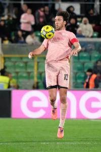 Palermo, Italy, 18 January 2026. Renzo Barbera Stadium, Palermo vs Spezia, match valid for the 2025/2026 Serie B championship. In the photo: Mattia Bani (Palermo FC)