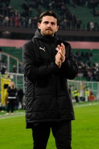 Palermo, Italy, 27 December 2025. Renzo Barbera Stadium, Palermo vs Padova, match valid for the 2025/2026 Serie B championship. In the photo: Matteo Brunori (Palermo FC) in tears after his farewell to Palermo