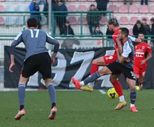 Alessandria Serie C, 2023/2024, Alessandria-Fiorenzuola 0-1, giocata allo stadio Giuseppe Moccagatta, nella foto: Thomas Alberti contrastato da Luca Ercolani
