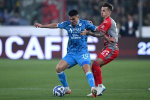 Cm Cremona 29/05/2025 - finale play off serie B / Cremonese-Spezia / foto Cristiano Mazzi/Image Sport
nella foto: Giuseppe Di Serio-Jari Vandeputte