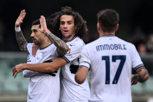 Mg Verona 09/12/2023 - campionato di calcio serie A / Hellas Verona-Lazio / foto Matteo Gribaudi/Image Sport
nella foto: esultanza gol Mattia Zaccagni