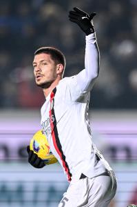 Db Bergamo 09/12/2023 - campionato di calcio serie A / Atalanta-Milan / foto Daniele Buffa/Image Sport nella foto: esultanza gol Luka Jovic