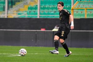 Palermo, Italy, 14 February 2026. Renzo Barbera Stadium, Palermo vs Virtus Entella, match valid for the 2025/2026 Serie B championship. In the photo: Niccolò Squizzato (Virtus Entella)