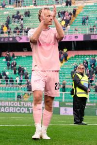 Palermo, Italy, 14 February 2026. Renzo Barbera Stadium, Palermo vs Virtus Entella, match valid for the 2025/2026 Serie B championship. In the photo: Joel Pohjanpalo (Palermo FC)