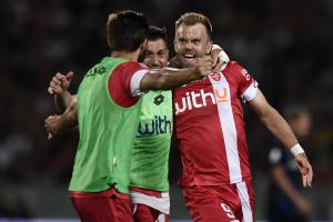 Pisa 29/05/2022 - finale Play Off serie B / Pisa-Monza / foto Image Sport
nella foto: esultanza gol Christian Gytkjaer