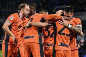 Ci Napoli 03/12/2023 - campionato di calcio serie A / Napoli-Inter / foto Carmelo Imbesi/Image Sport
nella foto: esultanza gol Nicolo' Barella