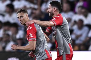 Mp La Spezia 01/06/2025 - finale Play Off serie B / Spezia-Cremonese / foto Matteo Papini/Image Sport
nella foto: esultanza gol Manuel De Luca