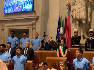 Lazio: celebrazione Coppa Italia in Campidoglio