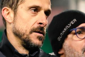 Palermo, Italia, 7 febbraio 2026. Stadio Renzo Barbera, Palermo vs Empoli, match valido per il campionato di Serie B 2025/2026. Nella foto: Alessio Dionisi (Empoli FC)