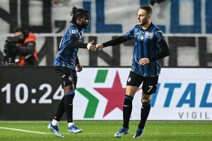 Db Bergamo 09/12/2023 - campionato di calcio serie A / Atalanta-Milan / foto Daniele Buffa/Image Sport nella foto: esultanza gol Ademola Lookman