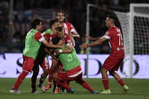Pisa 29/05/2022 - finale Play Off serie B / Pisa-Monza / foto Image Sport
nella foto: esultanza gol Christian Gytkjaer