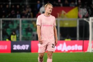 Palermo, Italy, 18 January 2026. Renzo Barbera Stadium, Palermo vs Spezia, match valid for the 2025/2026 Serie B championship. In the photo: Joel Pohjanpalo (Palermo FC)