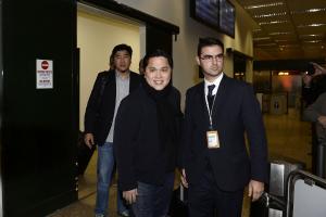 Erick Thoir arrivo a Malpensa 