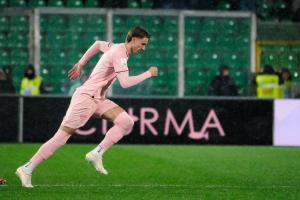 Palermo, Italia, 7 febbraio 2026. Stadio Renzo Barbera, Palermo vs Empoli, match valido per il campionato di Serie B 2025/2026. Nella foto: Dennis Johnsen (Palermo FC)