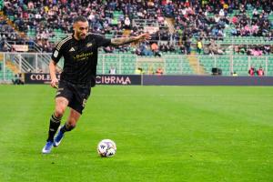 Palermo, Italy, 14 February 2026. Renzo Barbera Stadium, Palermo vs Virtus Entella, match valid for the 2025/2026 Serie B championship. In the photo: Francesco Mezzoni (Virtus Entella)