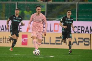 Palermo, Italia, 7 febbraio 2026. Stadio Renzo Barbera, Palermo vs Empoli, match valido per il campionato di Serie B 2025/2026. Nella foto: Dennis Johnsen (Palermo FC)