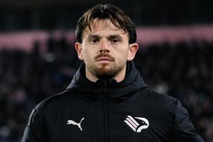 Palermo, Italy, 12 December 2025. Renzo Barbera Stadium, Palermo vs Sampdoria, match valid for the 2025/2026 Serie B championship. In the photo: Matteo Brunori (Palermo FC)