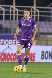 Nikola Milenkovic  - Fiorentina-Parma Coppa Italia ottavi di finale stagione 2023-2024 - 06.12.2023 ore 21.00 - Stadio Artemio Franchi - Firenze - foto Federico De Luca @fdlcom 2023 - tutti i diritti riservati - vietata la riproduzione anche parziale.