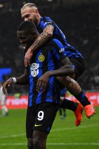 Mg Milano 09/12/2023 - campionato di calcio serie A / Inter-Udinese / foto Matteo Gribaudi/Image Sport
nella foto: esultanza gol Marcus Thuram