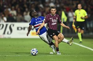 Salerno, Salernitana - Sampdoria - Campionato Serie B Play Out 2024-25
Nella foto:  Lorenzo Amatucci e Ronaldo Vieira