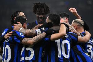 Mg Milano 09/12/2023 - campionato di calcio serie A / Inter-Udinese / foto Matteo Gribaudi/Image Sport
nella foto: esultanza gol Marcus Thuram