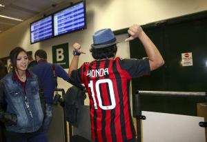 Arrivo a Milano di Keisuke Honda