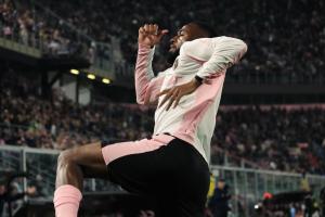 Palermo, Italia, 1 novembre 2025. Stadio Renzo Barbera, Palermo vs Pescara, match valido per il campionato di Serie B 2025/2026. Nella foto: Esultanza Salim Diakite' (Palermo FC)