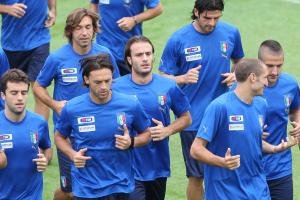 Allenamento della nazionale a Coverciano 