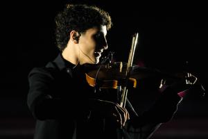Palermo, Italy, 1 November 2025. Renzo Barbera Stadium, Palermo vs Pescara, match valid for the 2025/2026 Serie B championship. In the photo: Palermo Violinist party