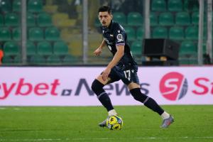 Palermo, Italy, 12 December 2025. Renzo Barbera Stadium, Palermo vs Sampdoria, match valid for the 2025/2026 Serie B championship. In the photo: Dennis Hadzikadunic (Sampdoria)